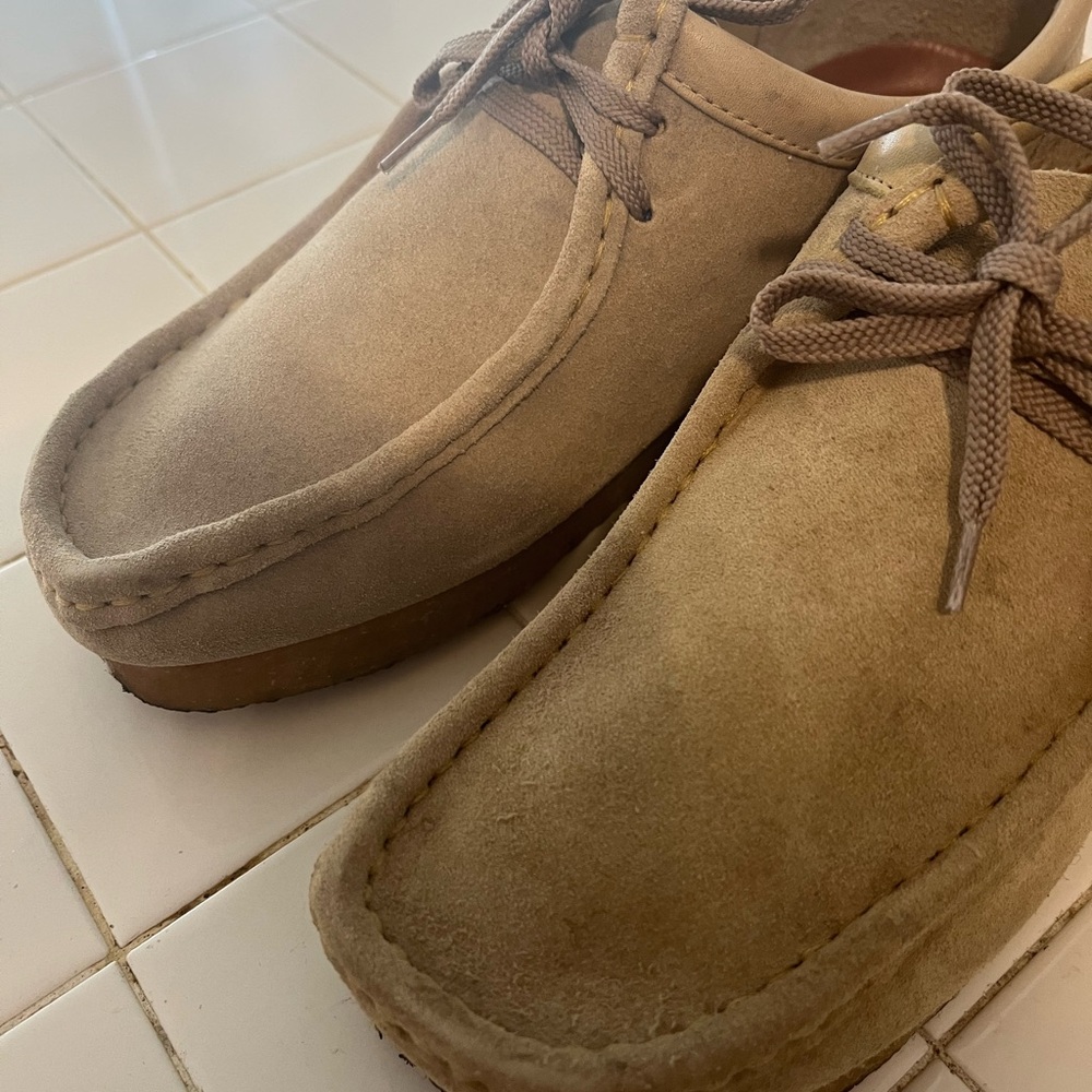 Clark’s Originals Wallabee Natural Crepe Sole 36405 Sz 10M - Picture 2 of 8